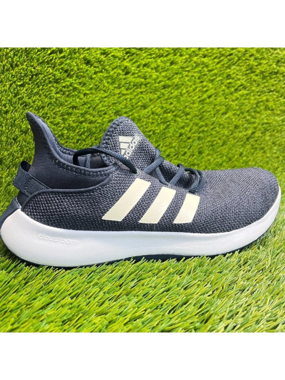 Adidas Cloudfoam Pure Womens Size 7 Blue White Athletic Running Shoes Sneakers